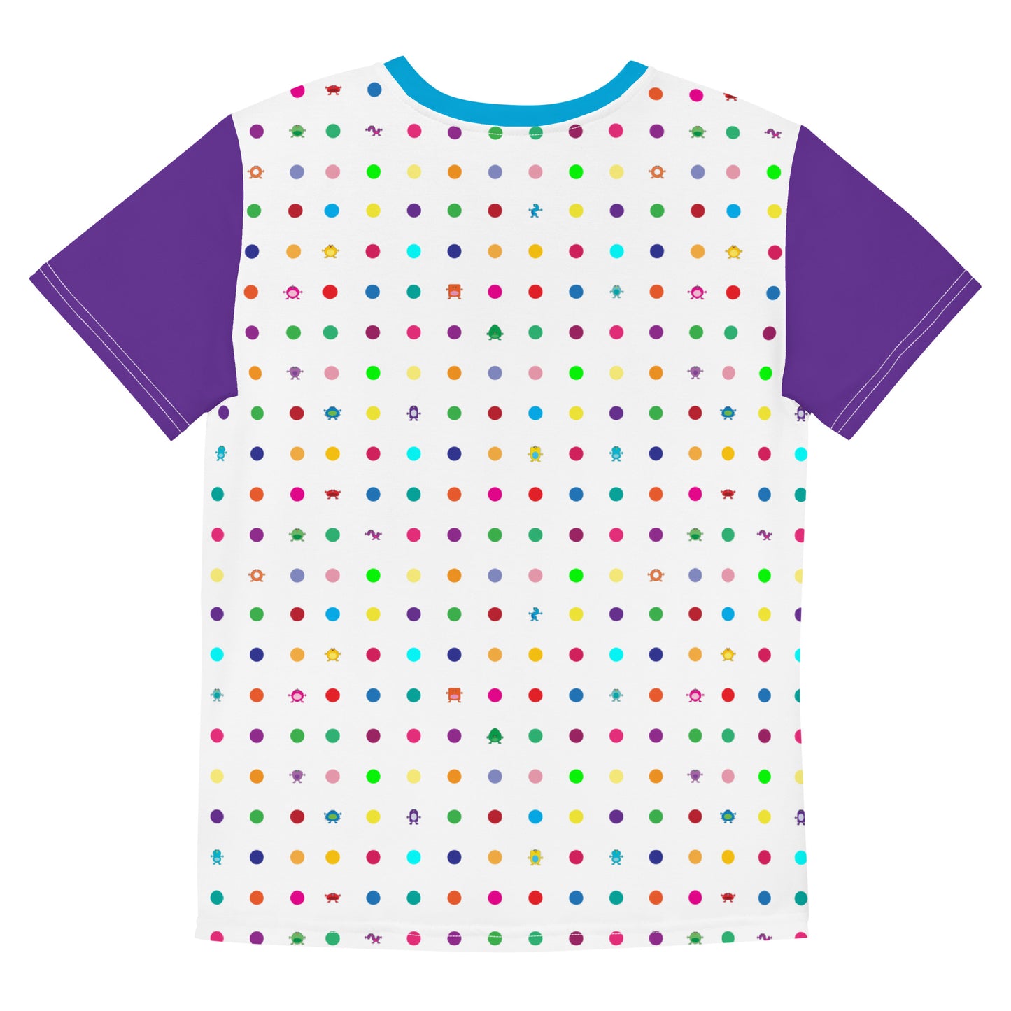 Youth t-shirt with Purple Sleeves crew neck