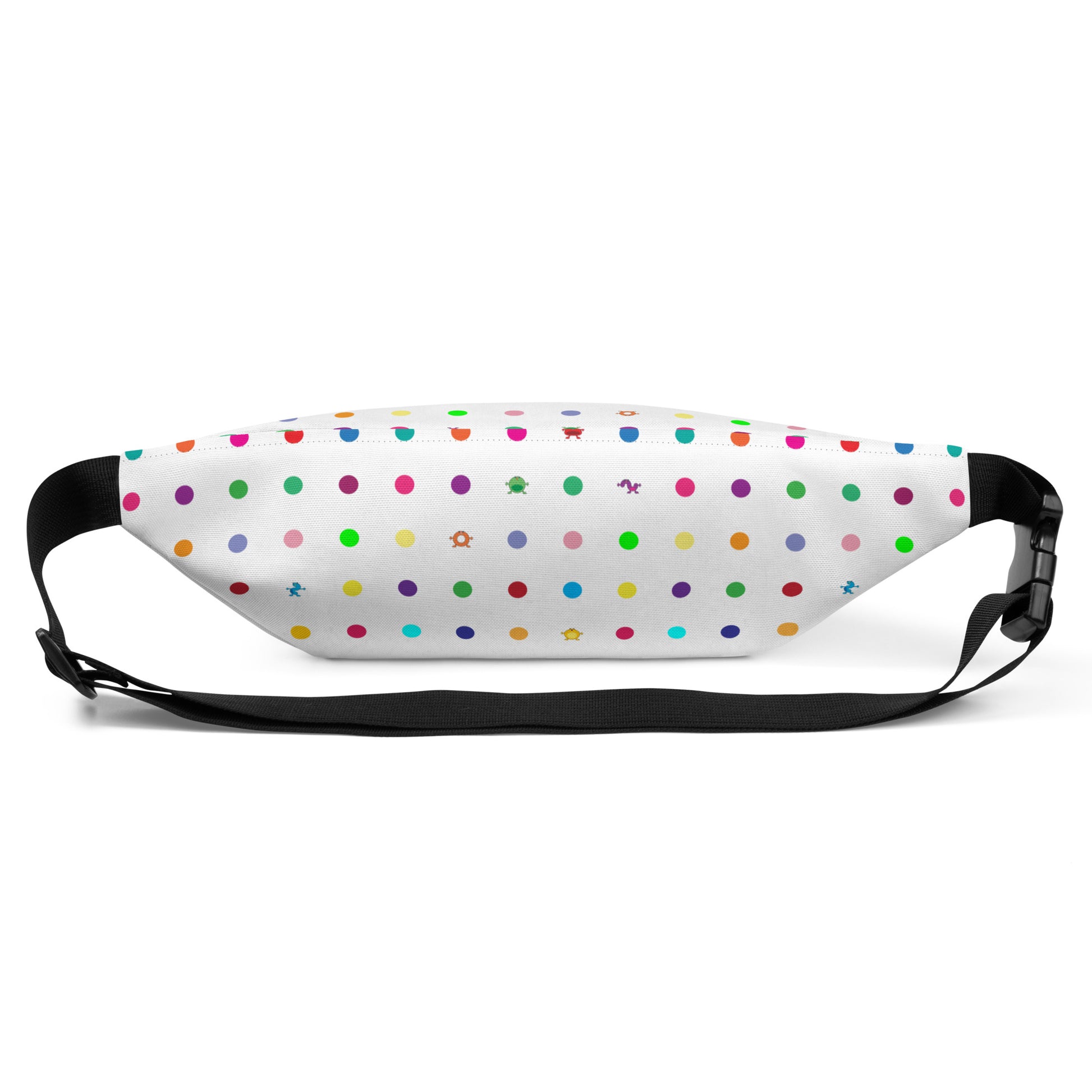 Small Dot Monster Fanny Pack white rear view