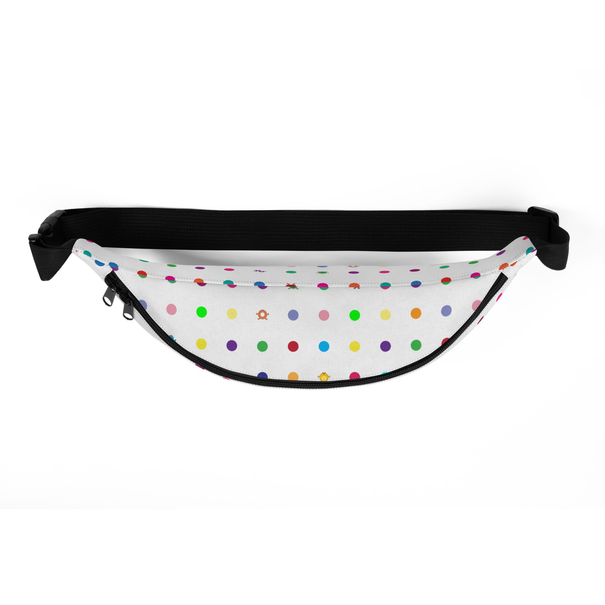 Small Dot Monster Fanny Pack white top view 