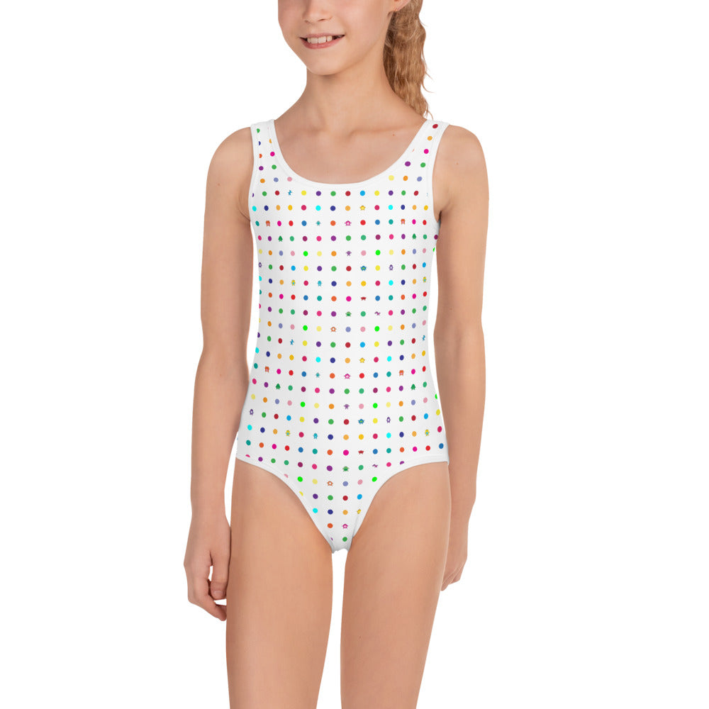Kids Swimsuit Small Dots with monsters